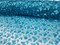 1 Yard Turquoise 3D Butterfly Embroidered Mesh Tulle Fabric for Dress Decor